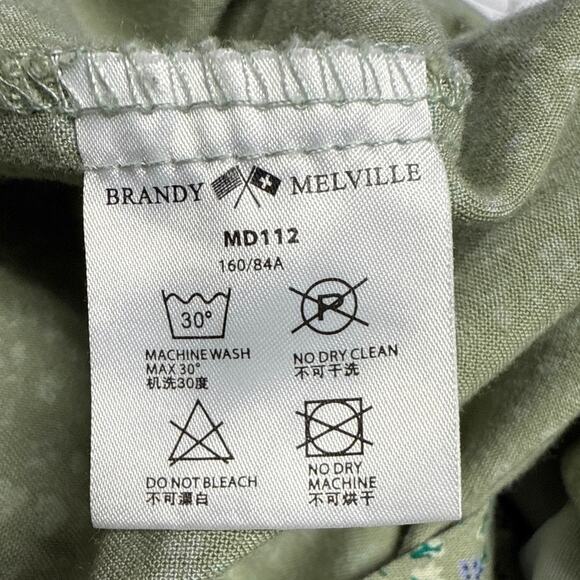 Brandy Melville Genevieve Wrap Mini Skirt Green Floral 
Size Small Medium - Picture 5 of 7